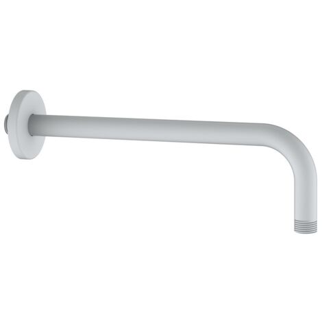 Braccio doccia tondo 30 cm bianco con attacco universale
