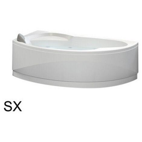 Vasca angolare 165x85 cm versione DESTRA asimmetrica semicircolare serie Vogue