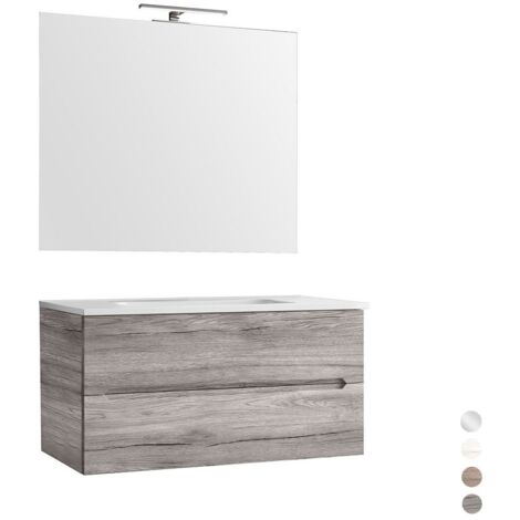 Composizione mobile bagno 90 cm TALIA Bianco Lucido