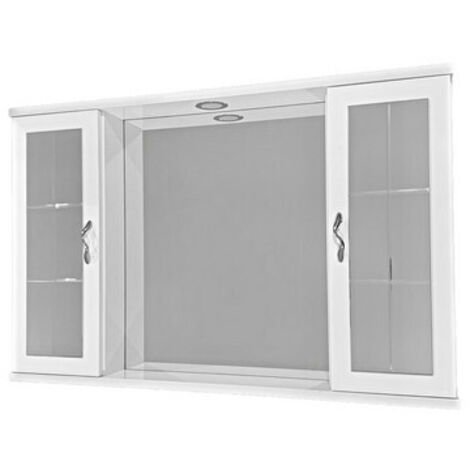 Specchio Cloe 2 ante a specchio - Bianco 94,5x60,5x16