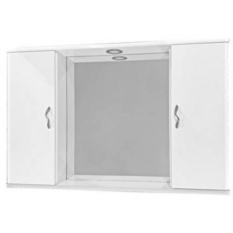 Specchio mod. elettra 2 ante lisce bianco lxhxp 94,5x60,5x16