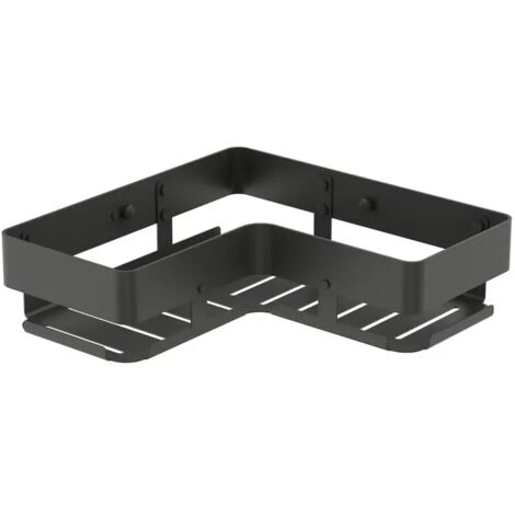 Mensola ad angolo in alluminio 1 ripiano Gun Grey (1/3)
