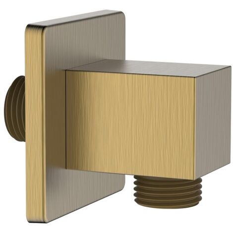 Presa acqua quadrata realizzata in ottone finitura oro opaco (1/2)
