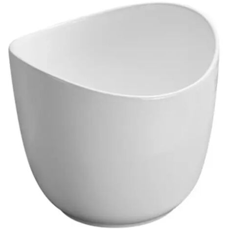 Lavabo da appoggio tondo in ceramica bianco lucido 360x352x315 mm senza piletta (1/2)