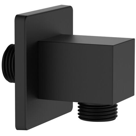 Presa acqua quadrata realizzata in ottone finitura nero opaco (1/2)