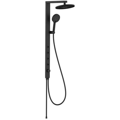 Colonna doccia 3 getti con deviatore 3 vie bodyjets nero Aquasanit (1/5)