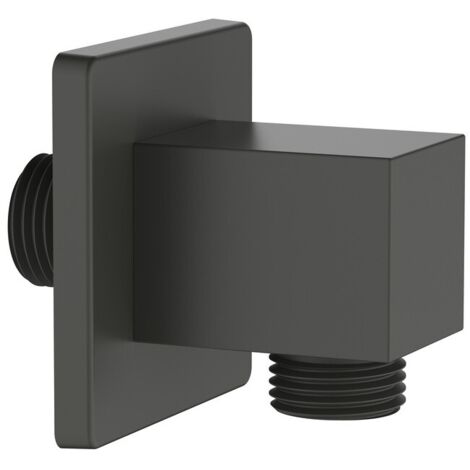 Presa acqua quadrata realizzata in ottone finitura gungrey (1/2)