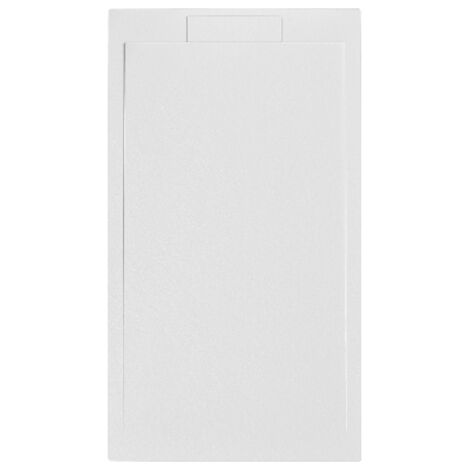 Piatto doccia rettangolare 160x80 cm effetto pietra in marmoresina EUPHORIA bianco ATENE