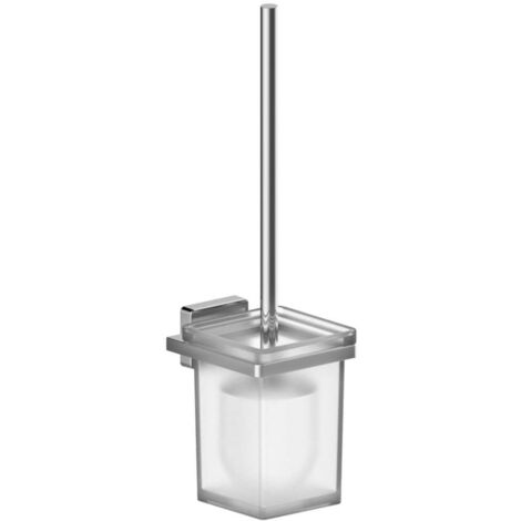 CUBO PORTASCOPINO VETRO SATINATO CROMATO (1/4)