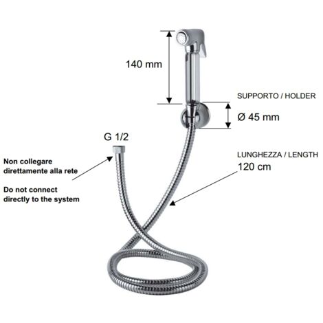 Doccetta bidet: set relax con doccia, flessibile e supporto lux