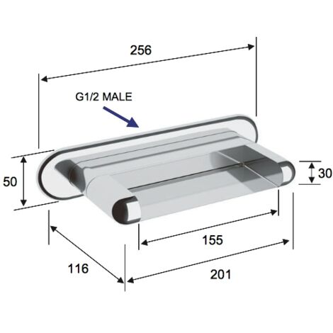 Soffione doccia con getto a cascata