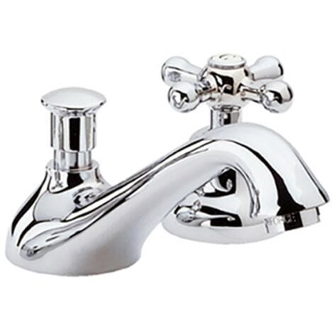 Rubinetto 3 fori bidet + lavabo batteria con manopole a croce classico  miscelatore retrò vittoriano PAINI SET BAGNO completo liberty