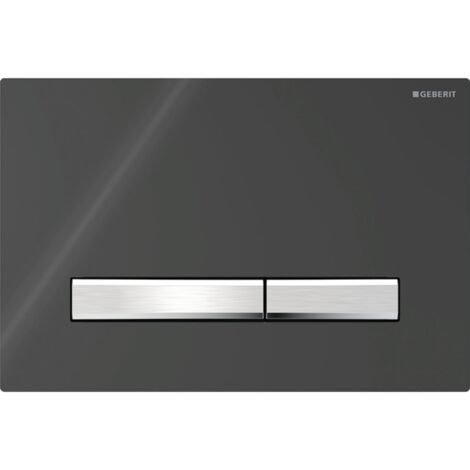 Geberit Placca di comando SIGMA 50 SQUARE Nero 9005/Cromato 115.788.DW.2
