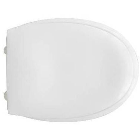 SEDILE WC IN ABS KARLA CON CERNIERE IN ACCIAIO INOX Bianco RAK