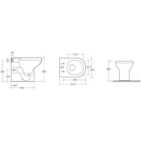 Vaso filo muro serie compact con scarico universale