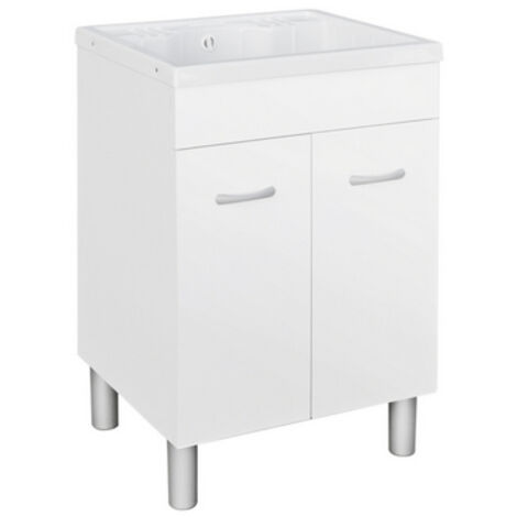 Lavatoio 60x50 cm h 90 in nobilitato con vasca in abs