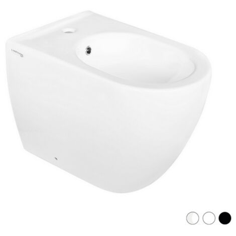 Bidet filo muro greta erogazione rubinetto bianco