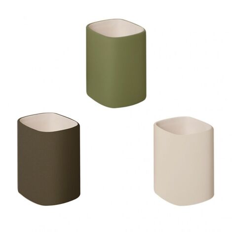 Bicchiere ceramica e legno - serie twin  Colore: Sabbia