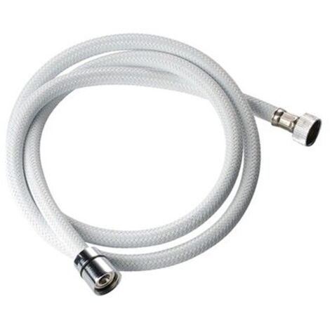 Flessibile per doccia in nylon bianco Lunghezza: 150 cm (1/3)