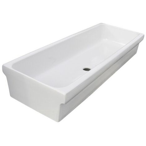 Lavabo A Canale In Ceramica cm 120x45x20
