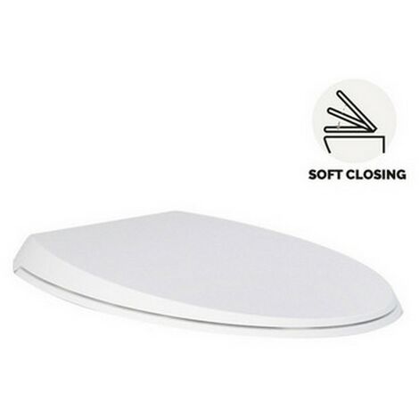 Sedile wc bianco opaco serie Cloud con soft closing