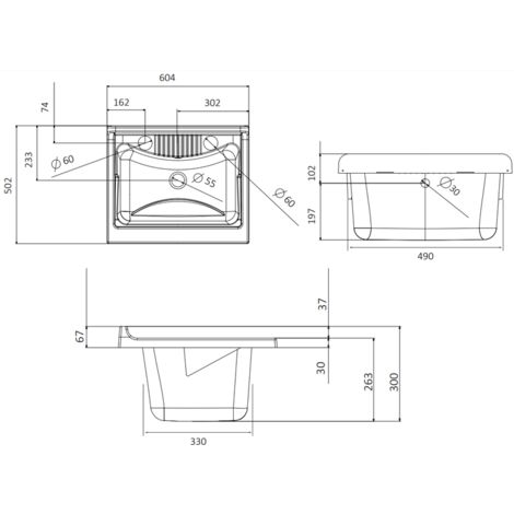 Lavatoio in Resina 50 x 34 x 21