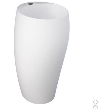 Lavabo autoportante cloud c/foro per rubinetto bianco opaco matt