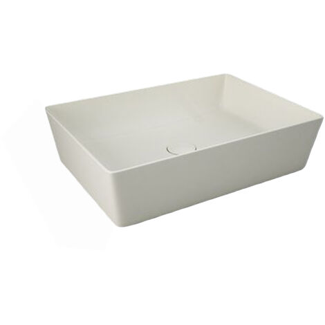 Lavabo da appoggio feeling rettangolare beige opaco matt