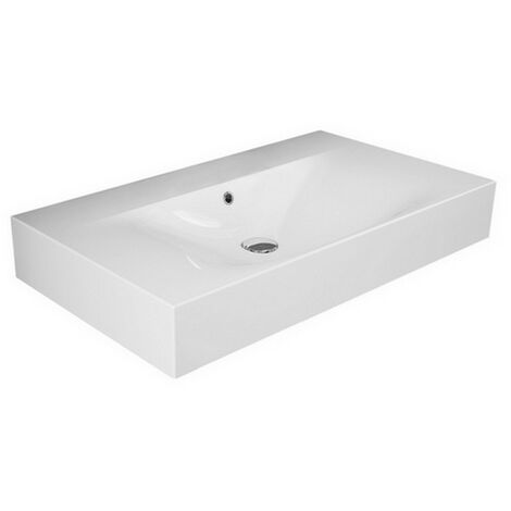 Lavabo sospeso des senza foro per rubinetto l. 80 cm