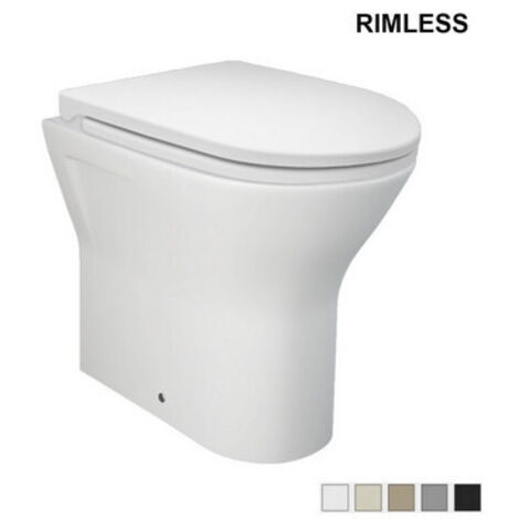 Vaso filo muro feeling rimless scarico uni -bianco opaco matt