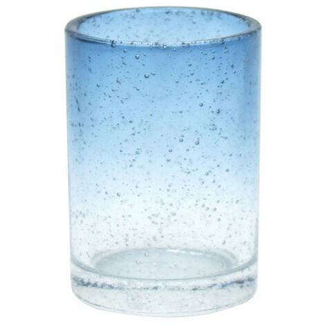 Bicchiere in vetro azzurro sfumato - serie Drops