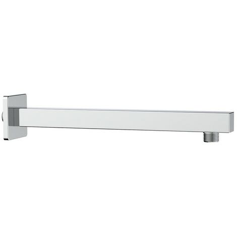 Braccio doccia quadrato con rosone lungo 30 cm