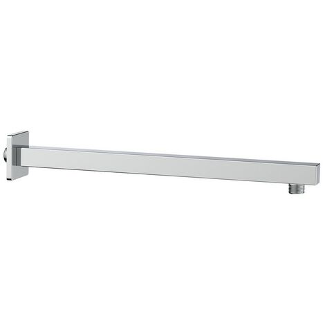 Braccio doccia quadrato lungo 40 cm con rosone