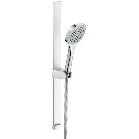Set saliscendi doccia con asta piatta cromo enea idrobric sapsal0154cr