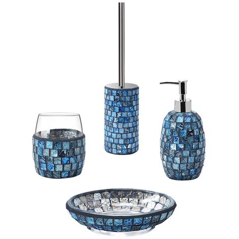 Serious Beyond doubt appetite Set completo blu mosaico - serie crystal