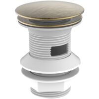 Piletta click clack da 1''1/4 oro lucido con troppo pieno