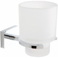 Smart - porta bicchiere satinato base cromata