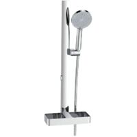 Saliscendi doccia con mensola flex acciaio 150 cm cromato