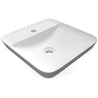 Lavabo incasso quadrato foro rubinetto Rak Ceramics Bianco