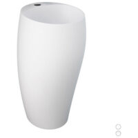Lavabo autoportante cloud c/foro per rubinetto bianco alpino