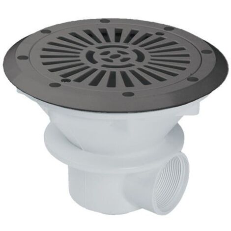 Bonde de fond grise pour piscine enterrée