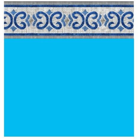 Liner Piscine 75/100 Bleu Foncé avec Frise Oxford 5x3m H1.20m