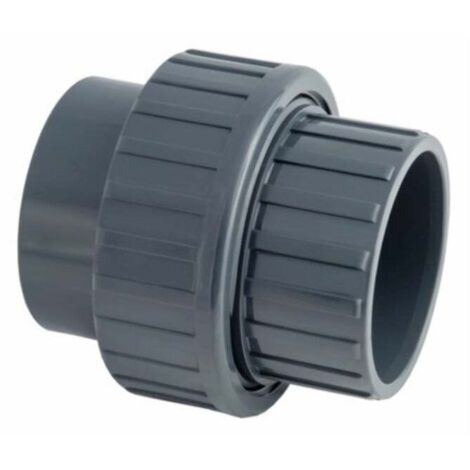 Raccord union démontable PVC pression à coller – Diamètre 40mm – Filetage entrée 1" – Pour chantiers humides – Piscineo (1/5)