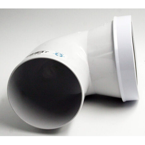 Nicoll CWP40 Pipe Coudée Courte WC - Diamètre 100 Mm, Piquage Femelle 40 Mm, PVC Blanc - Raccordement Fiable