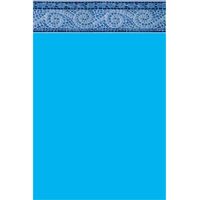Liner Piscine 75/100 Bleu foncé avec frise Carthage bleu Dia 3.60m H 1.20m