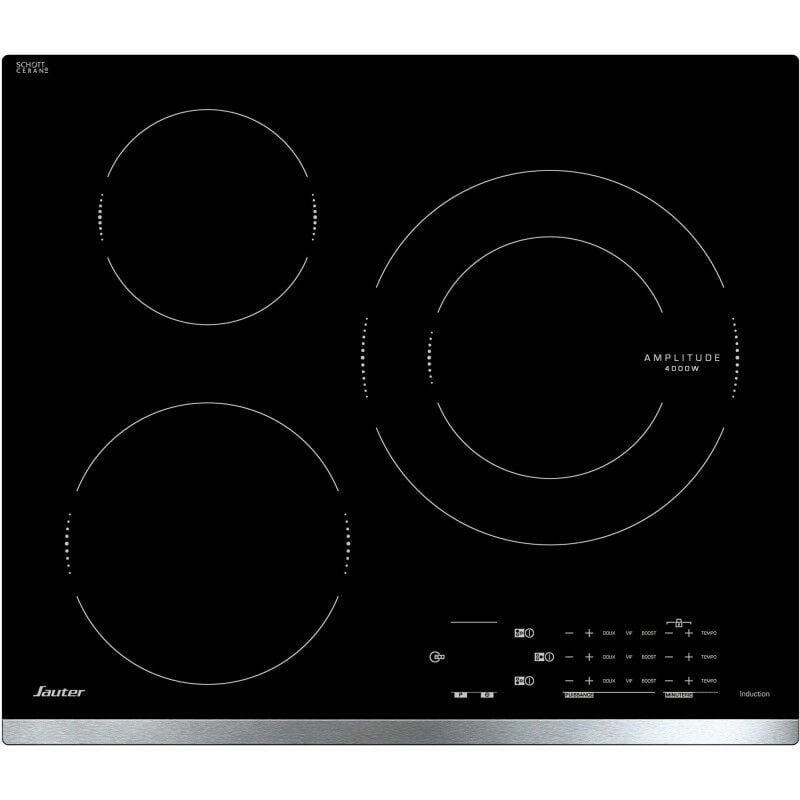 Klarstein EasyCook Domino Plaque de cuisson vitrocéramique 2 feux 3000W  noire