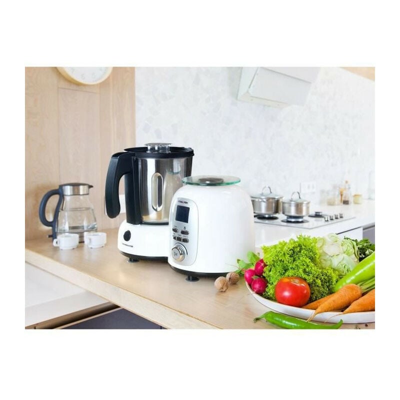 KALORIK - TKG HA 1020 - Robot de cuisine multifonction - 2 L - avec balance  - 10 vitesses - écran digital - 1500 W - Blanc - Cdiscount Electroménager