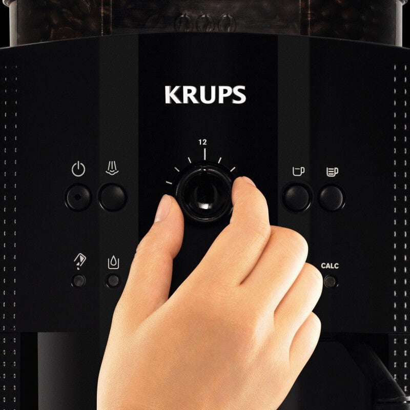 KRUPS ESSENTIAL NOIRE Machine à café broyeur grain Cafetière expresso 2  tasses Nettoyage automatique Buse vapeur Cappuccino YY8125FD & Cartouche  Aqua Filter Claris F08801 : : Cuisine et Maison