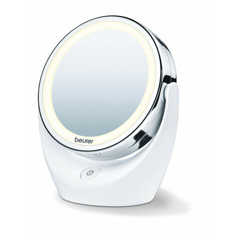 Miroir cosmétique éclairé x5 11cm – 12 LED – Design chrome élégant – Dimensions 17,5 x 19 x 10 cm – Idéal pour maquillage précis – Beurer (1/10)