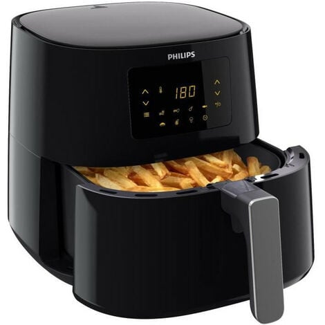 Friteuse sans huile PHILIPS Airfryer XL Série 3000 HD9270/70, 1,2 kg, Technologie Rapid Air, 7 préréglages, noir